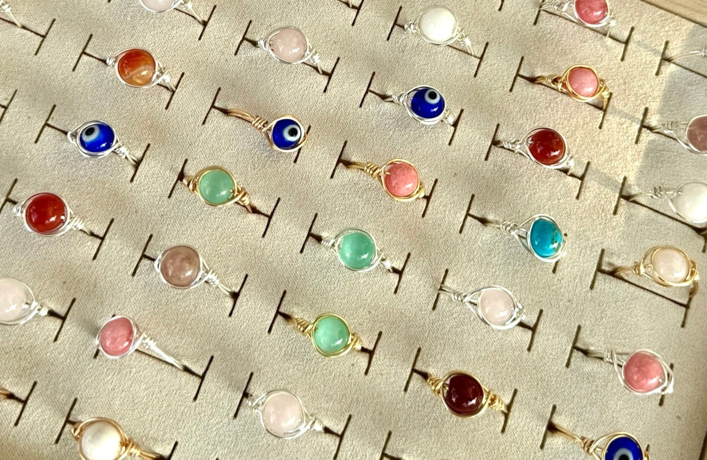 Wire Wrapped Gemstone Ring