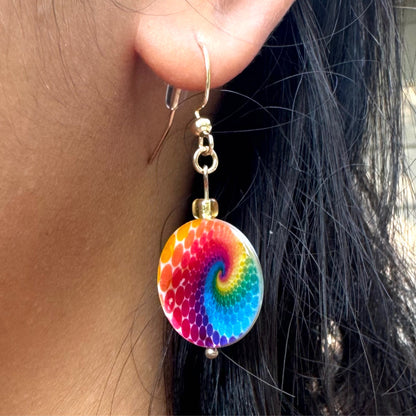 Round Psychedelic Earrings