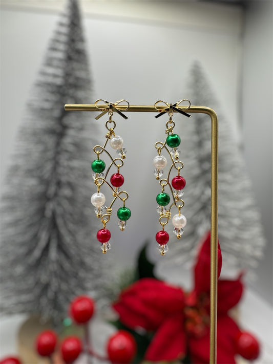 Wrapped with a Bow Ornament Earrings