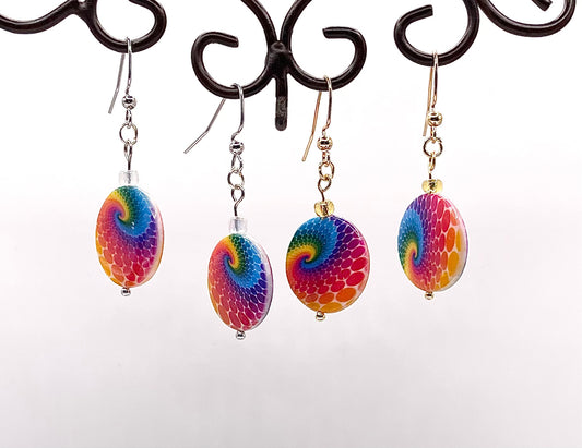 Round Psychedelic Earrings