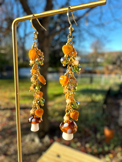 Whimsical Mushroom Earrings