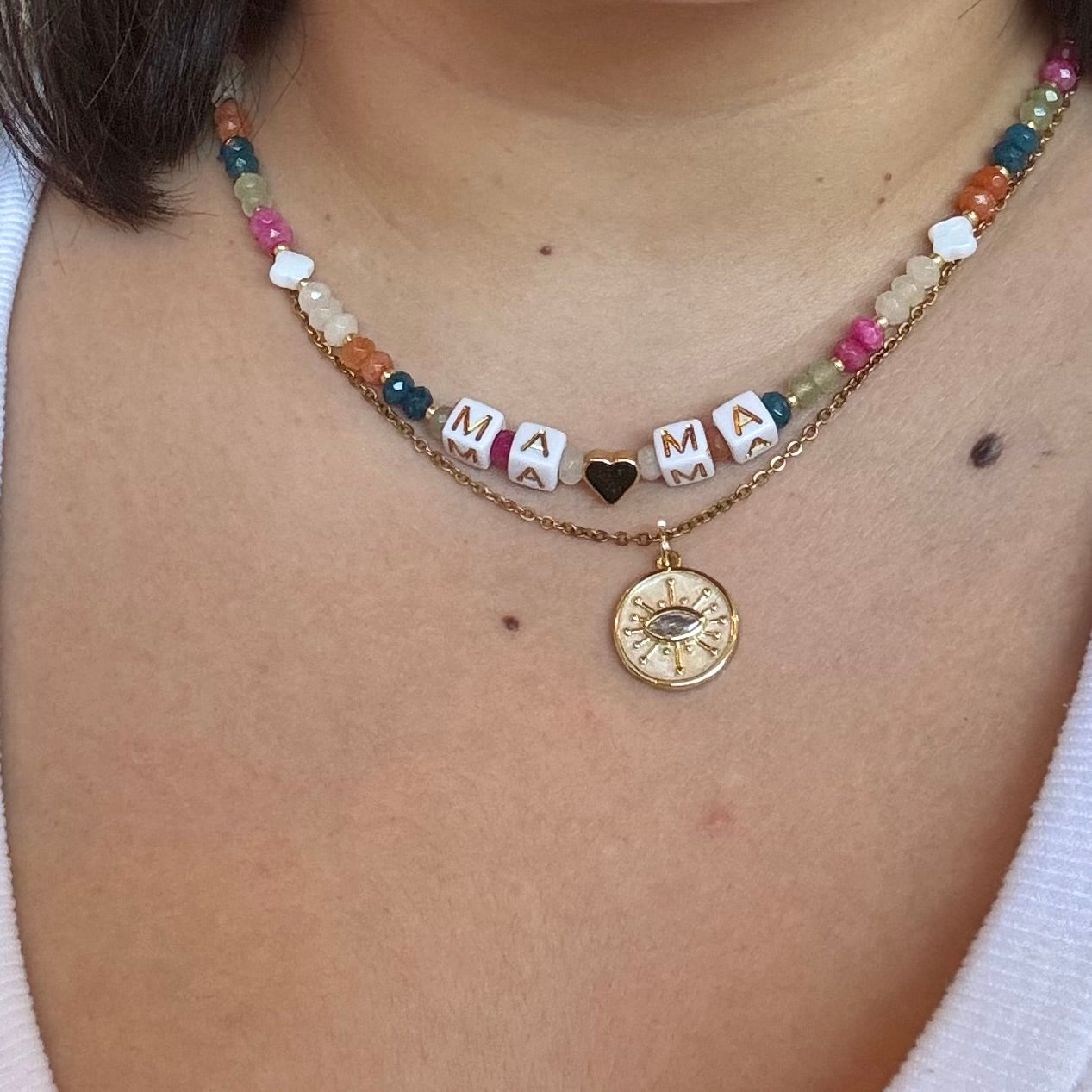 Beaded MAMA Necklace