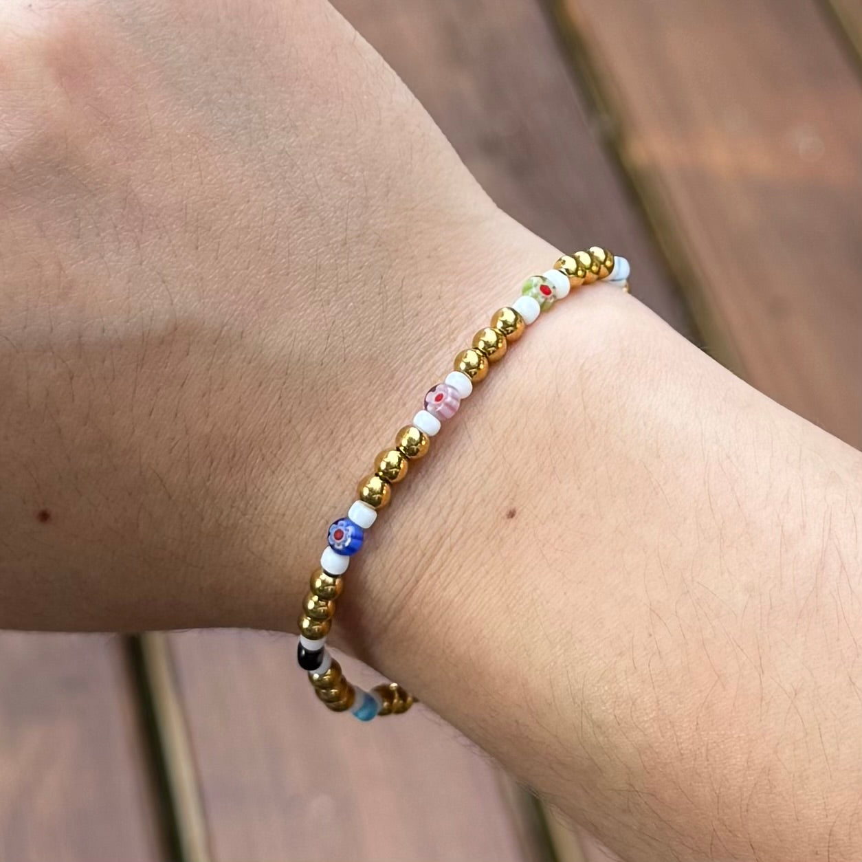 Stainless Steel Beaded Bracelet