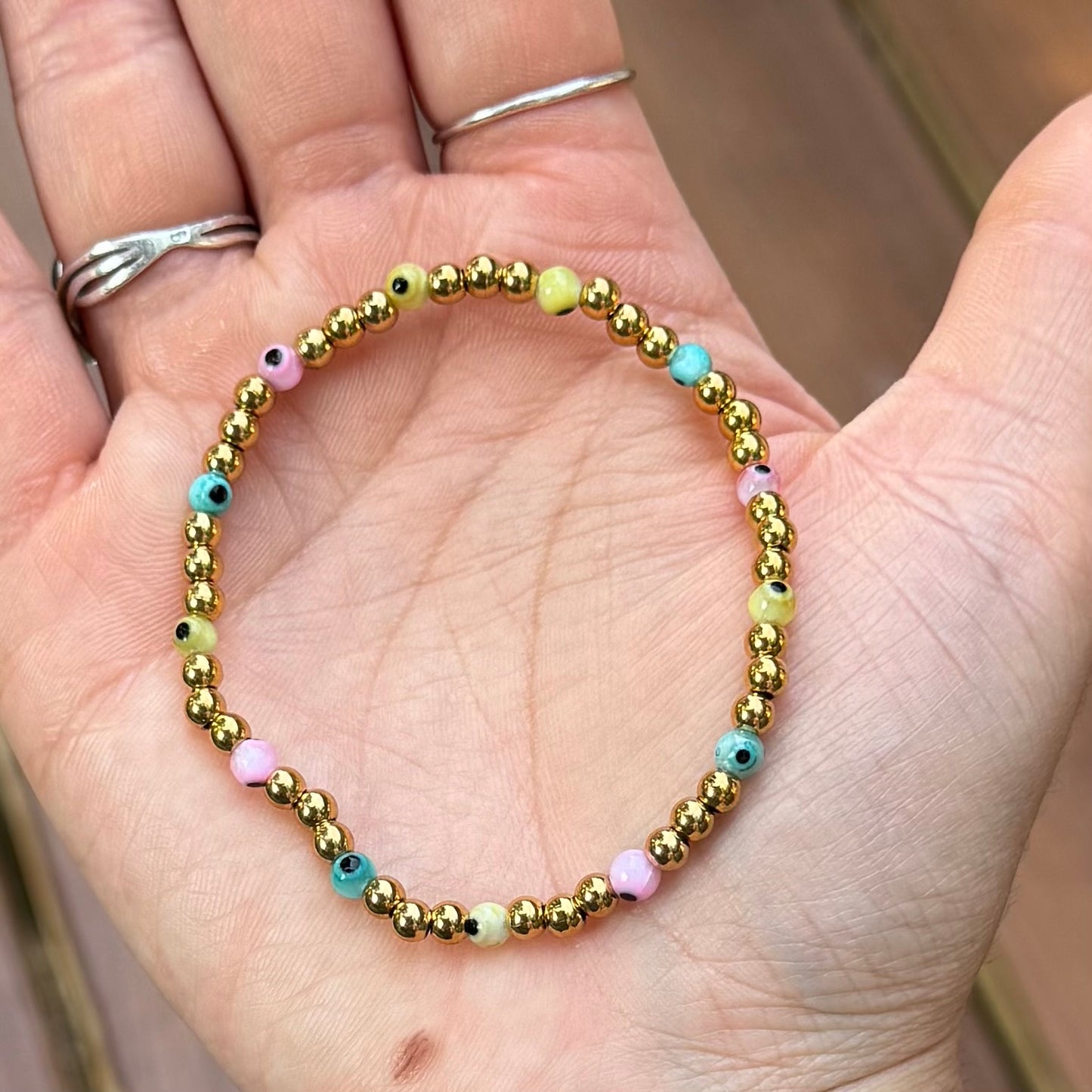 Stainless Steel Beaded Bracelet