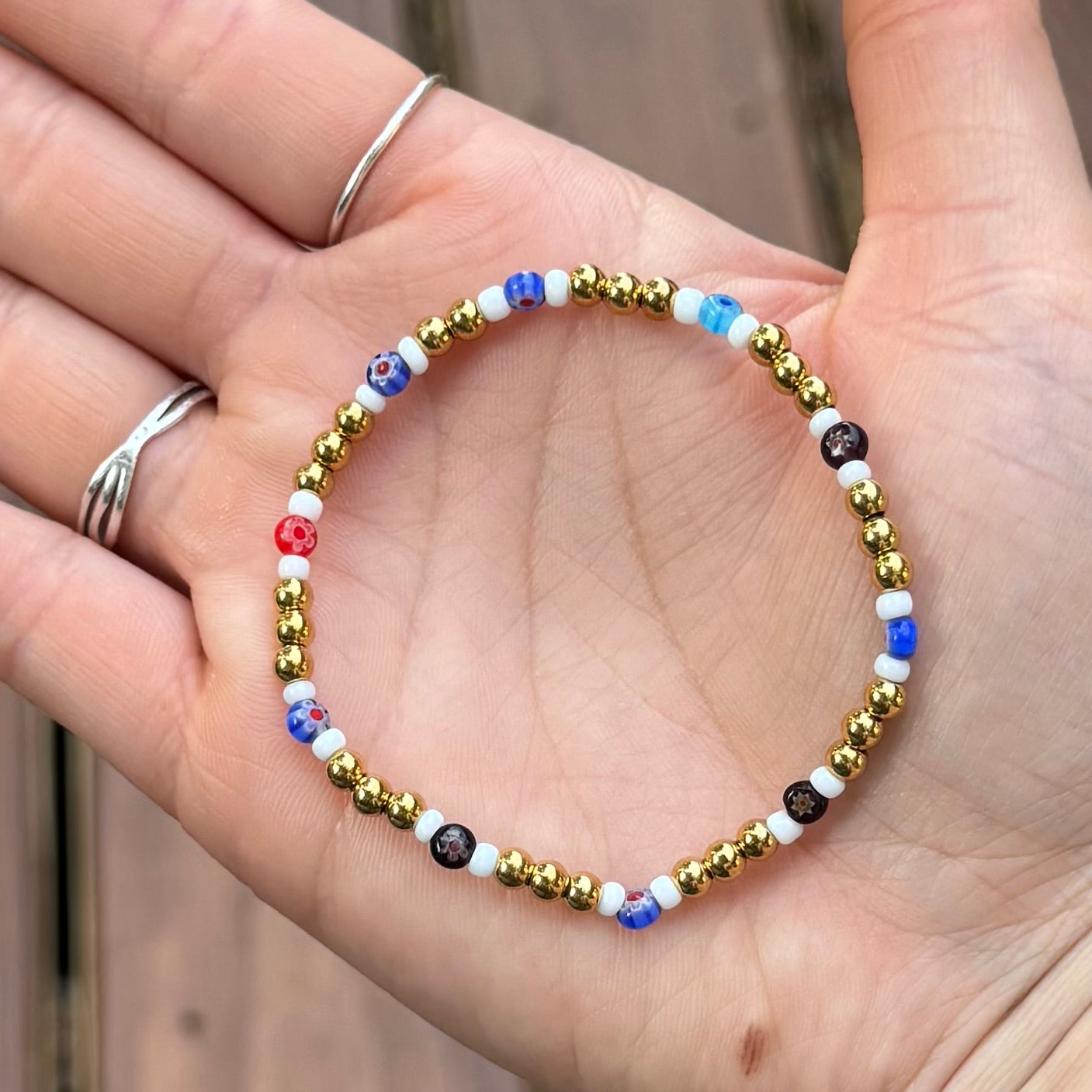 Stainless Steel Beaded Bracelet
