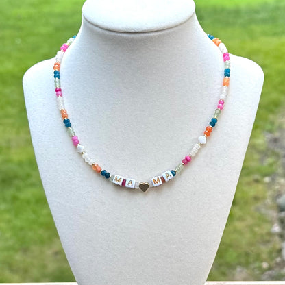 Beaded MAMA Necklace