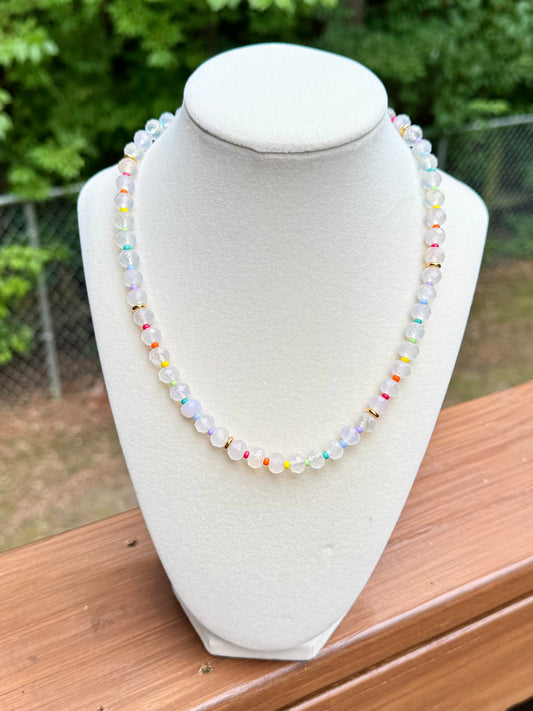 Rainbow White Agate