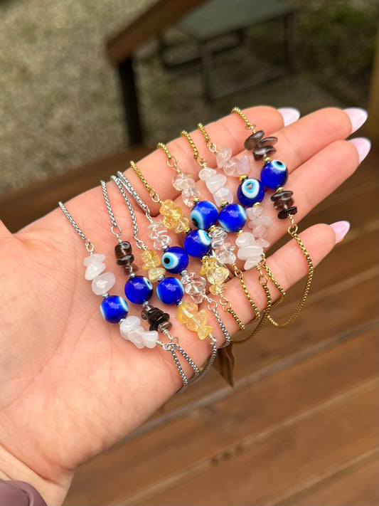 Adjustable Evil Eye Bracelet