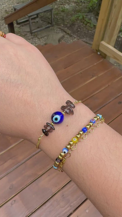 Adjustable Evil Eye Bracelet